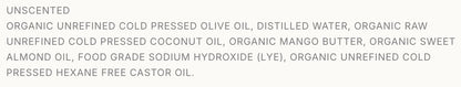Bar Soap---Unscented