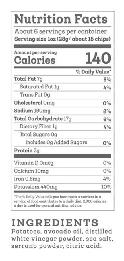 Sea Salt/Vinegar Kettle Cooked Potato Chips