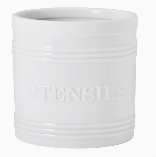 Everyday White Utensil Crock