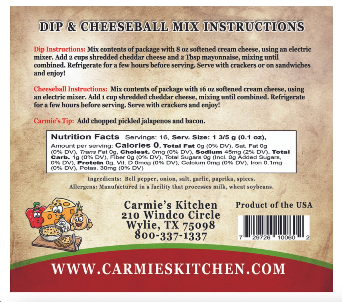 Pimento Cheese Dip & Cheeseball Mix