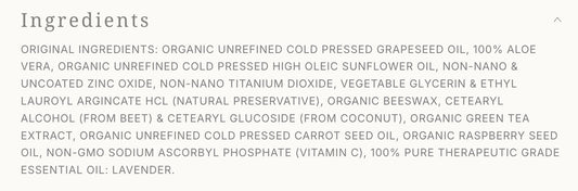 ORIGINAL Sun Shield/Sun Lotion