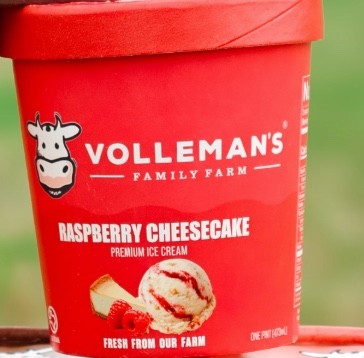 Volleman's Raspberry Cheesecake Ice Cream