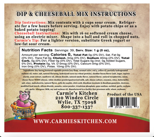 Cheddar Bacon Dip Mix